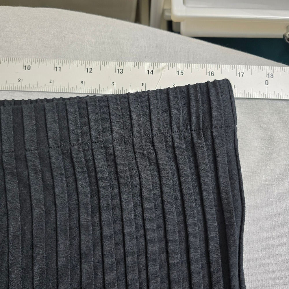Lovers and Friends Ribbed Knit Pants Women XL Black Flare Capsule USA Chic Modal - Picture 6 of 13